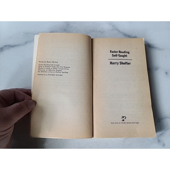 Faster Reading Self-taught By Harry Shefter Paperback - Picture 3 of 10